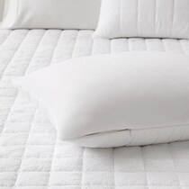 aurora white king california king bedding set   