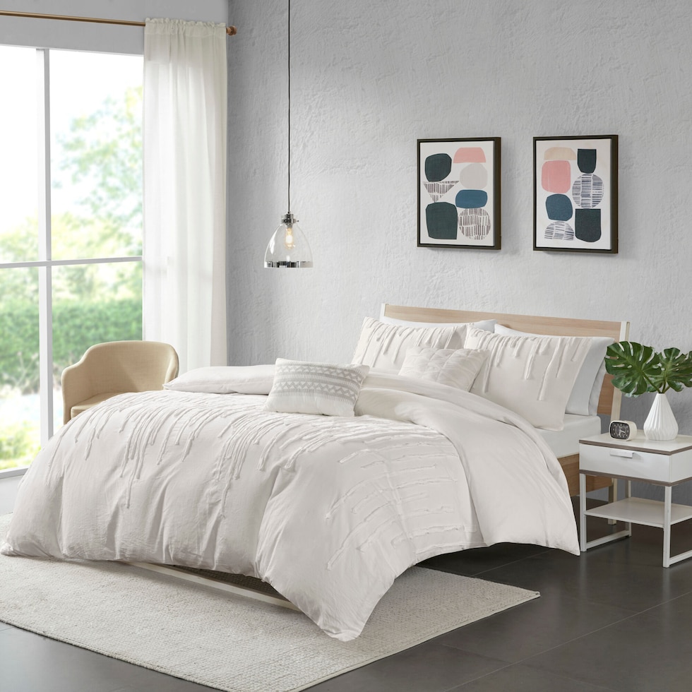 austen white twin bedding set   