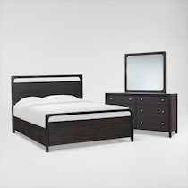 austin bedroom dark brown  pc king bedroom   