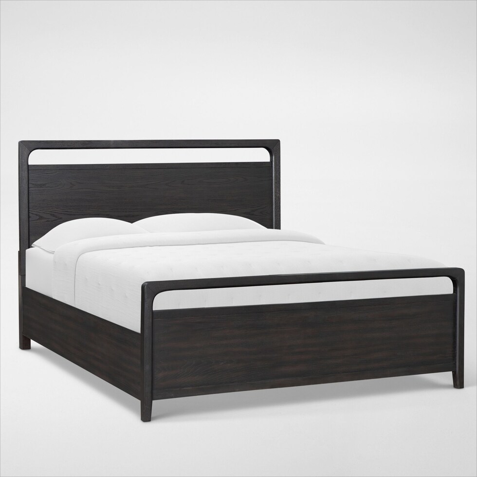 austin bedroom dark brown  pc king bedroom   