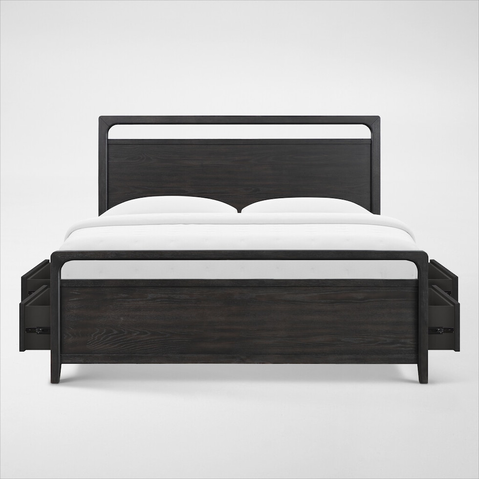 austin bedroom dark brown  pc king bedroom   