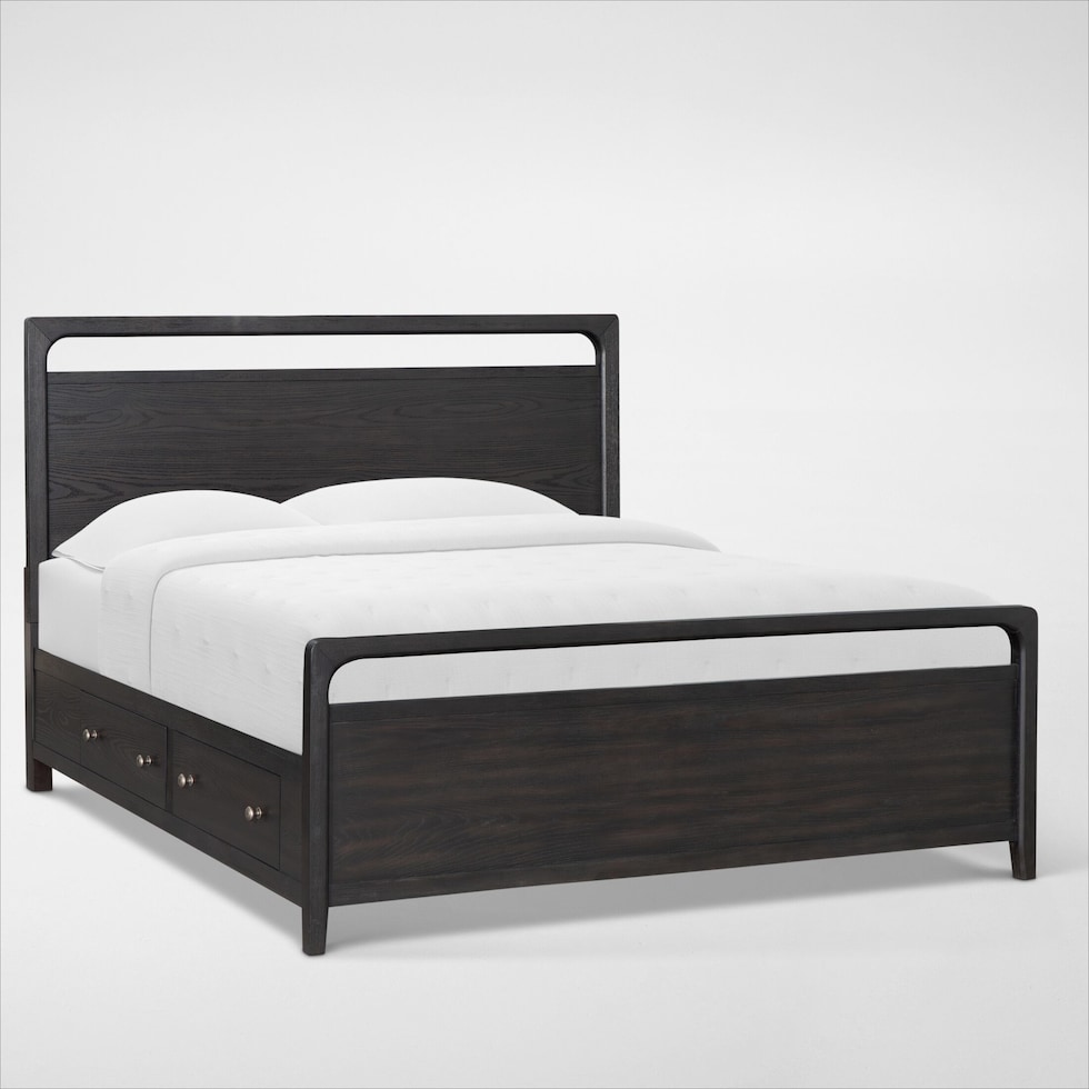 austin bedroom dark brown  pc king bedroom   