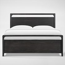 austin bedroom dark brown queen bed   