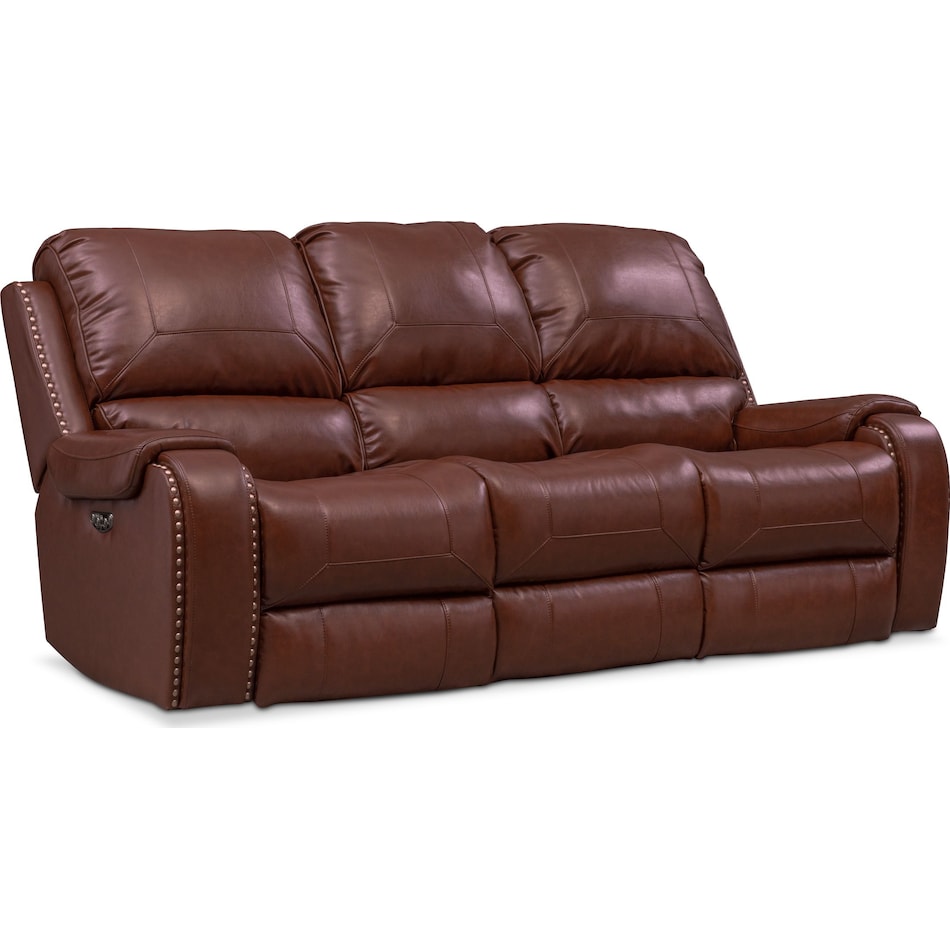 austin dark brown power reclining sofa   