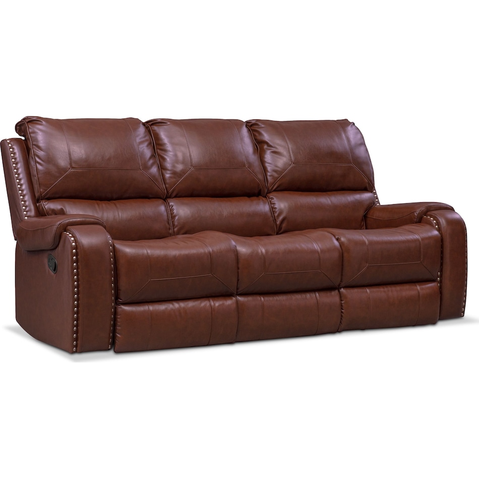 Austin Manual Reclining Sofa Brown Value City Furniture