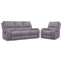 austin gray  pc manual reclining living room   