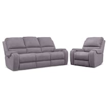 austin gray  pc power reclining living room   