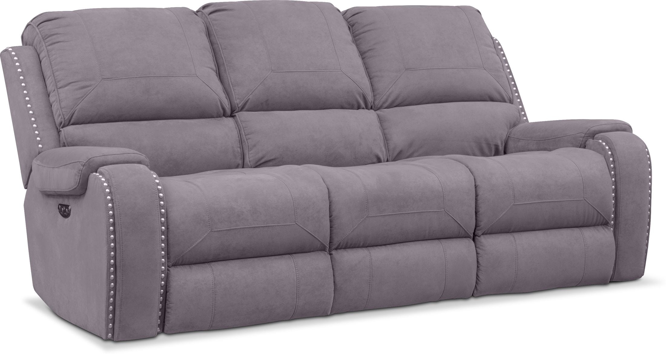 Austin Dual-Power Reclining Sofa - Gray | Value City Furniture