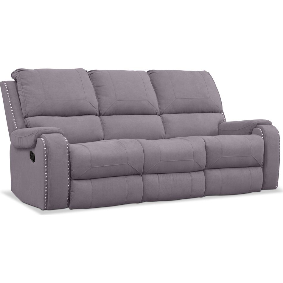 austin gray reclining sofa   