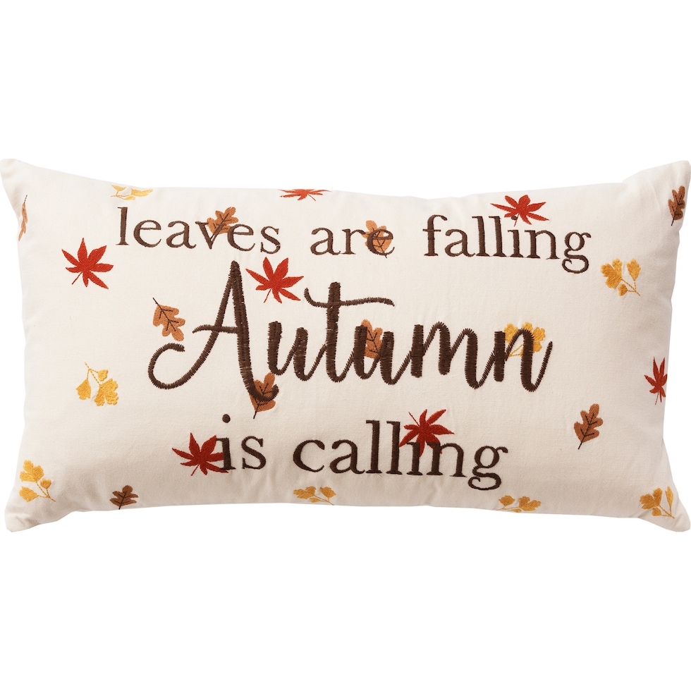 autumn is calling multicolor accent pillow   