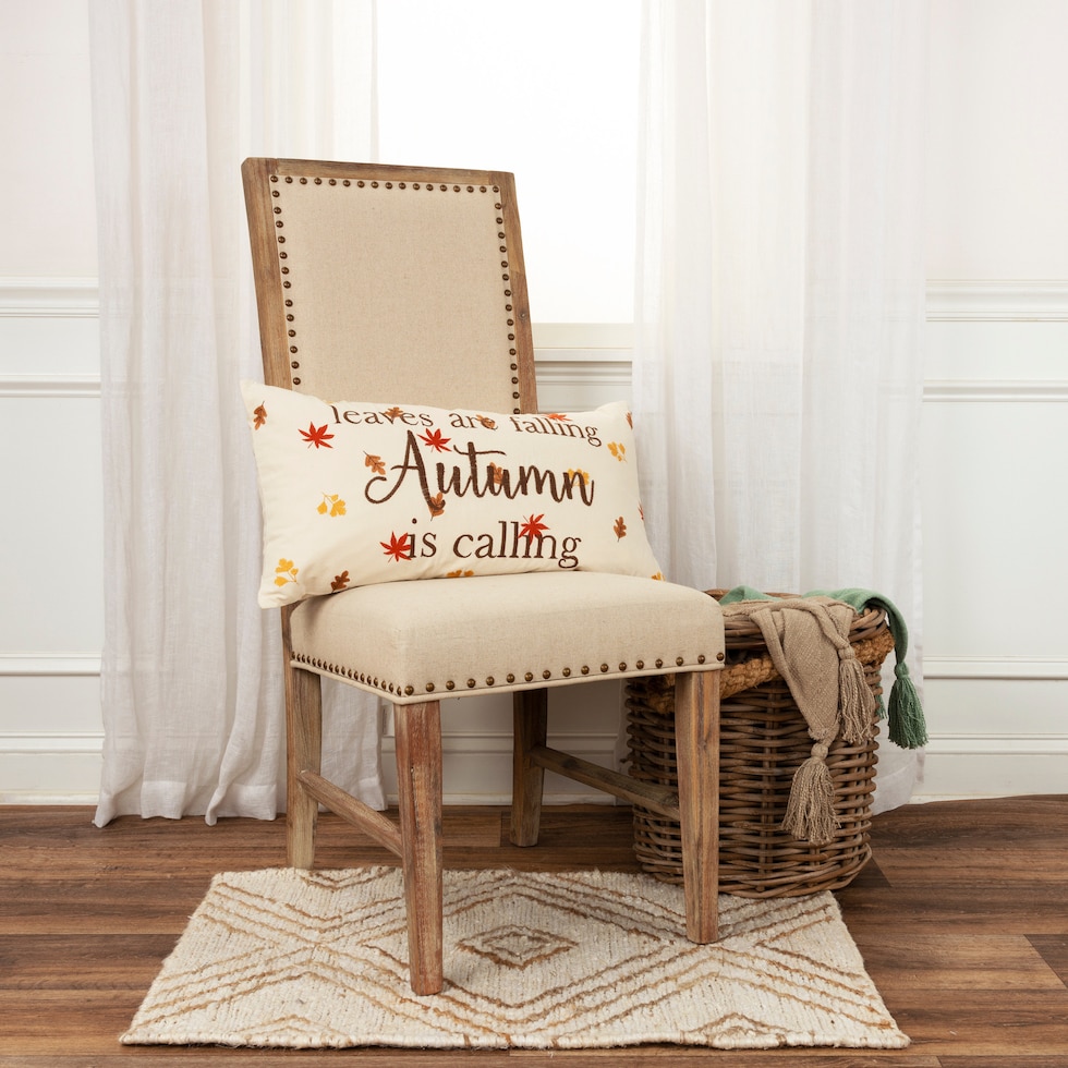 autumn is calling multicolor accent pillow   