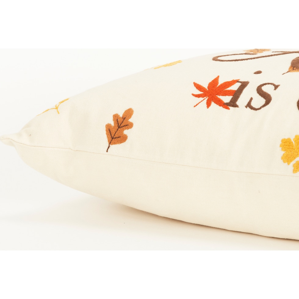 autumn is calling multicolor accent pillow   