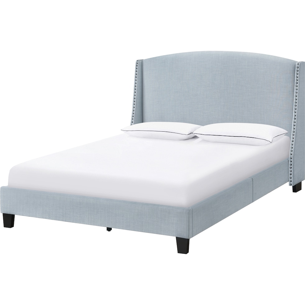 autumn blue queen bed   