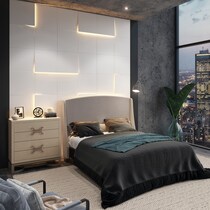 autumn gray queen headboard   