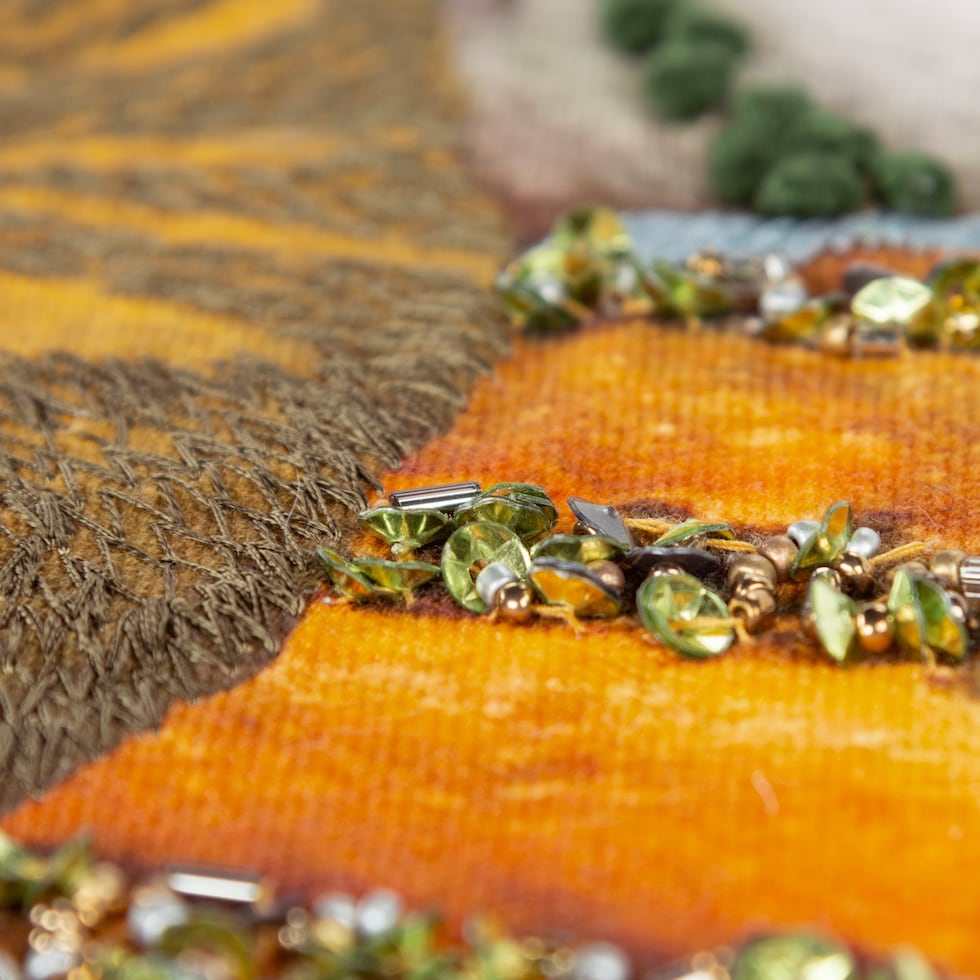 autumnal brown accent pillow   