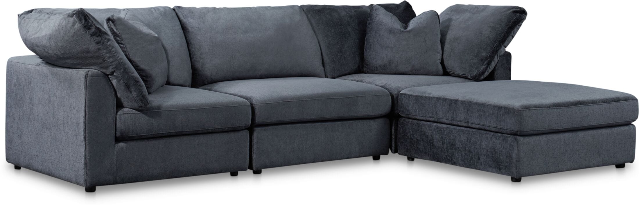 Ava 4Piece Sectional Blue Value City Furniture