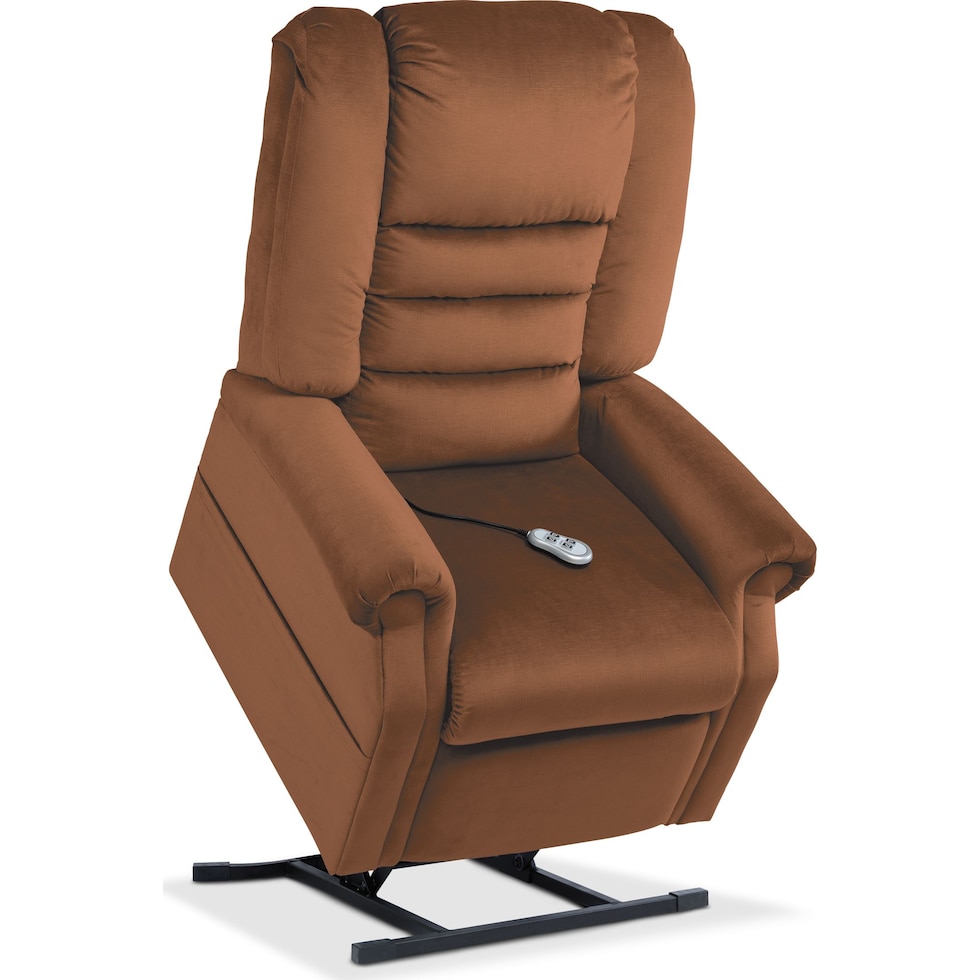 ava dark brown power lift recliner   