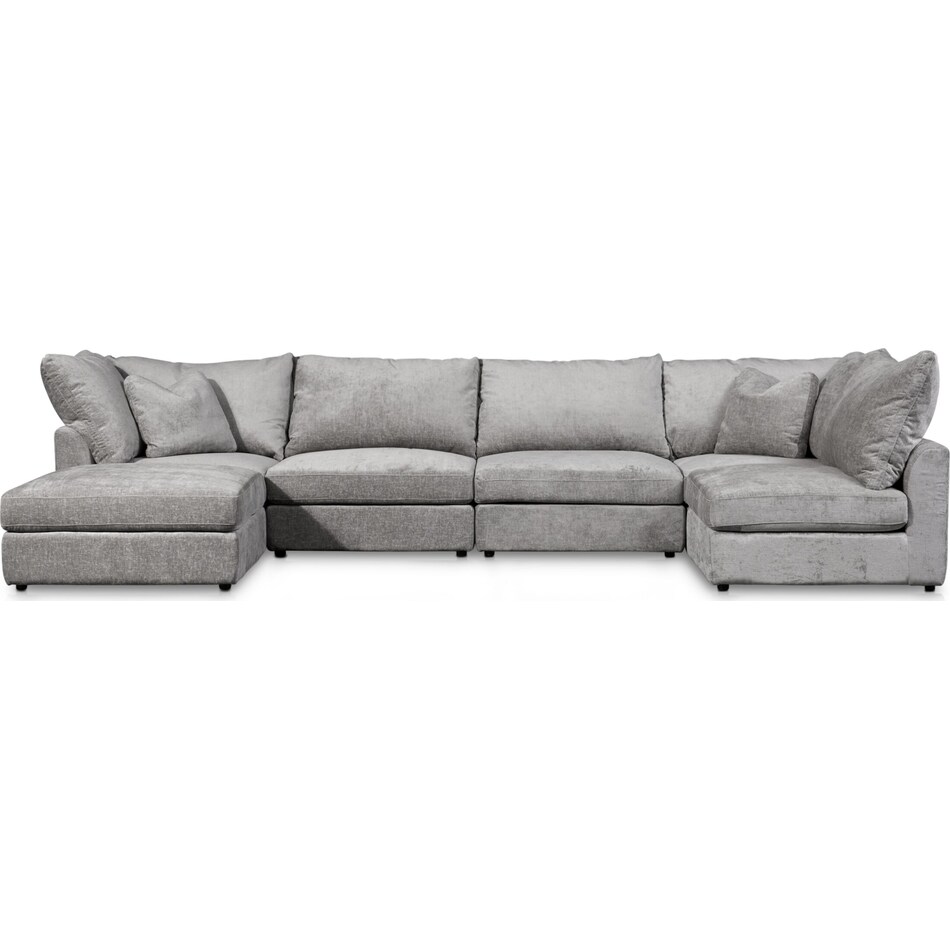 Ava 6Piece Sectional Gray Value City Furniture