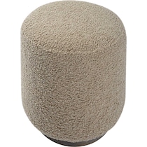 ava light brown accent ottoman   