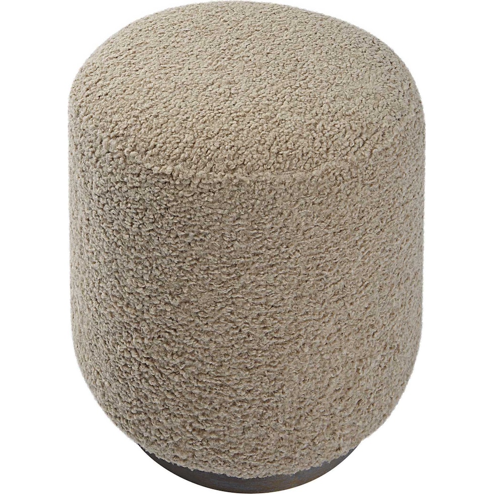 ava light brown accent ottoman   