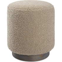 ava light brown accent ottoman   
