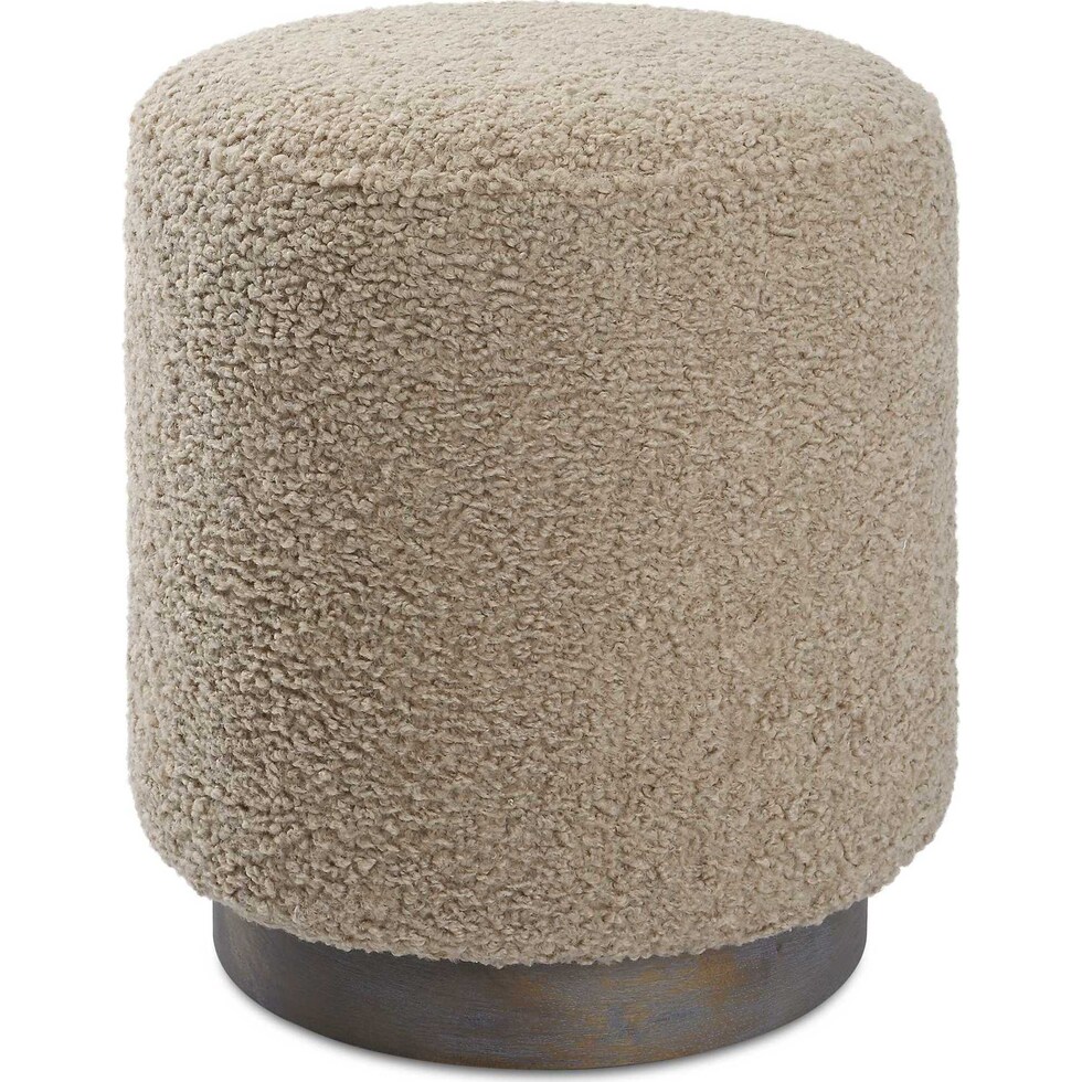 ava light brown accent ottoman   