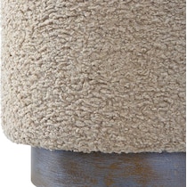 ava light brown accent ottoman   