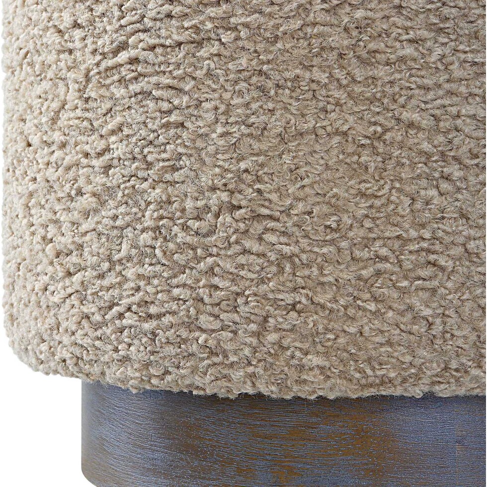 ava light brown accent ottoman   