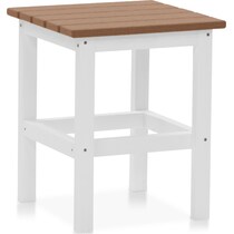 avail outdoor light brown outdoor end table   