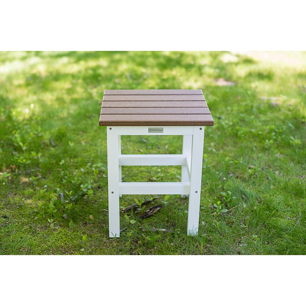 avail outdoor light brown outdoor end table   