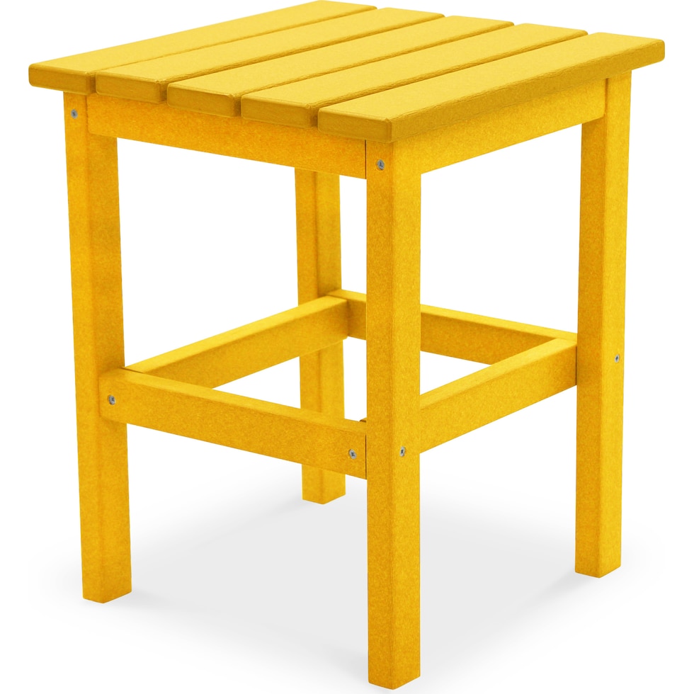 avail outdoor yellow outdoor end table   