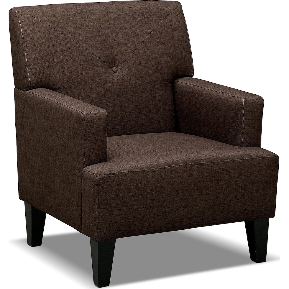 avalon dark brown accent chair   