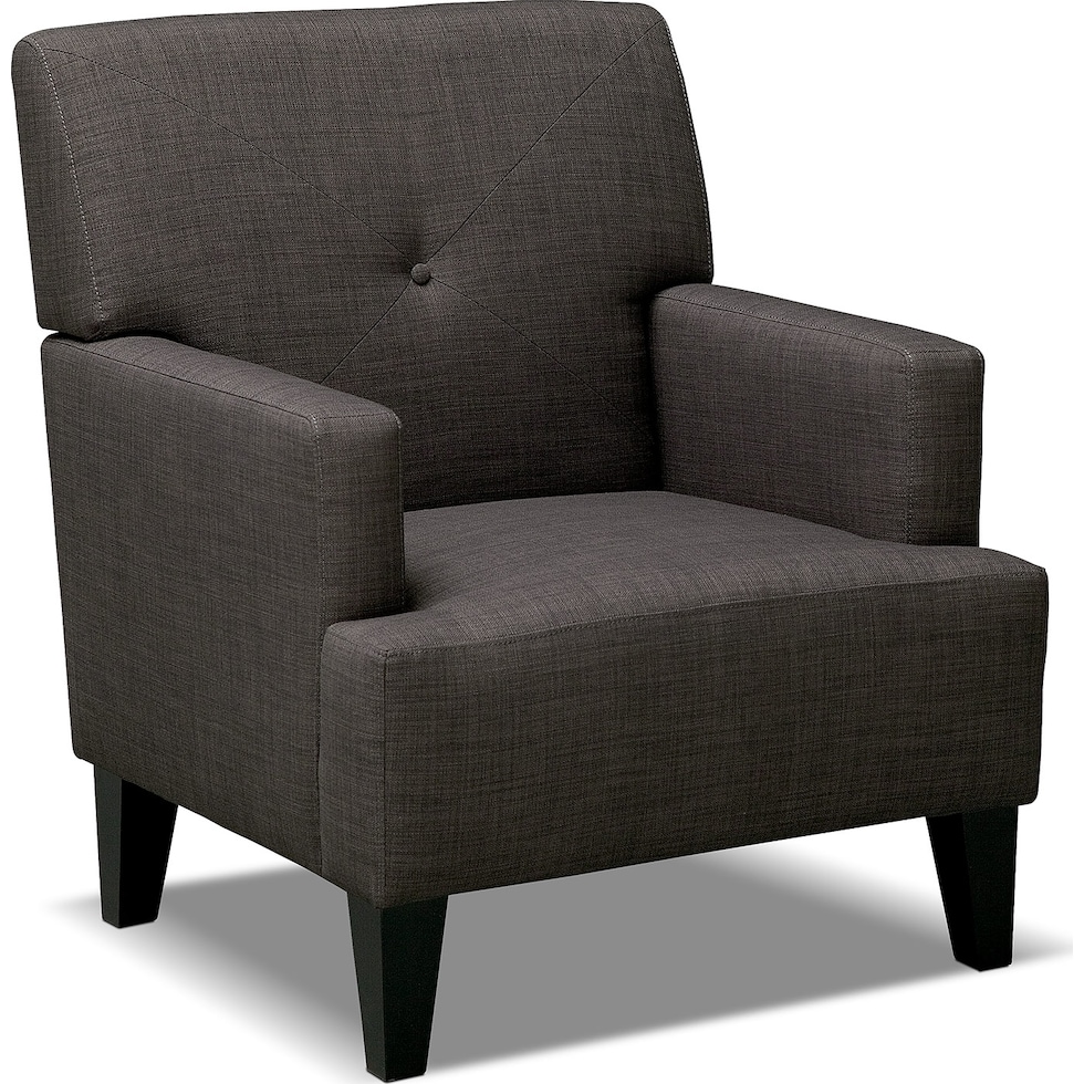 avalon gray accent chair   