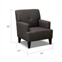 avalon gray accent chair   