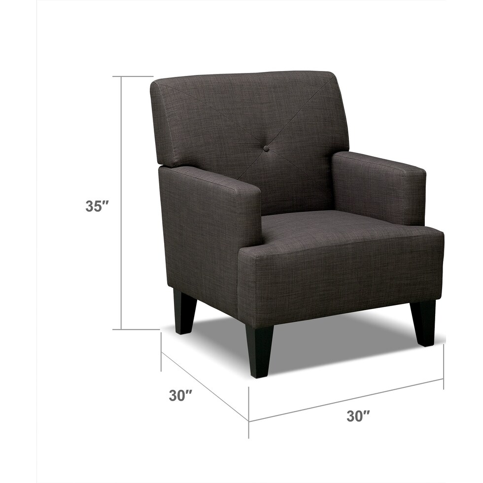 avalon gray accent chair   