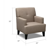 avalon light brown accent chair   