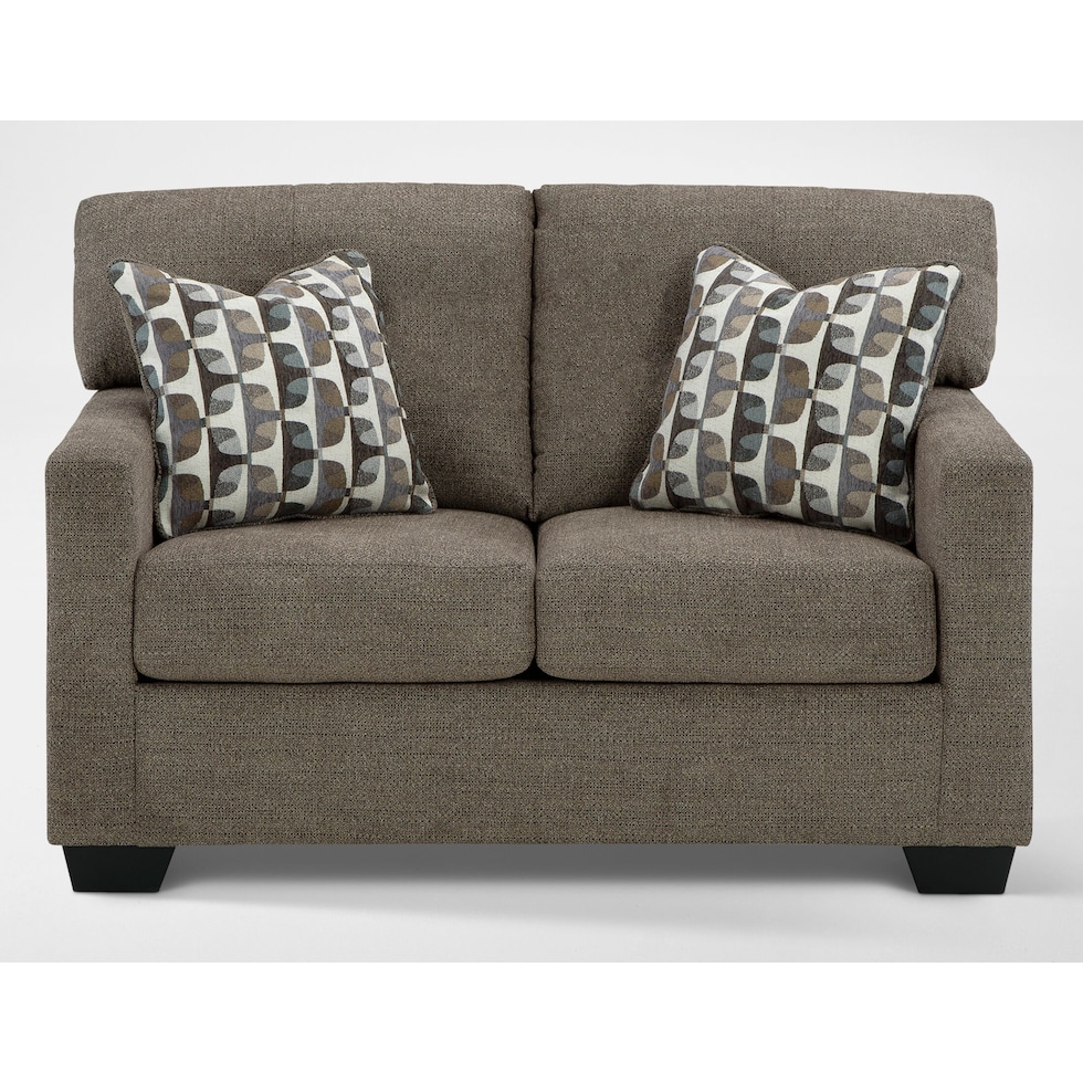 avelton dark brown loveseat   