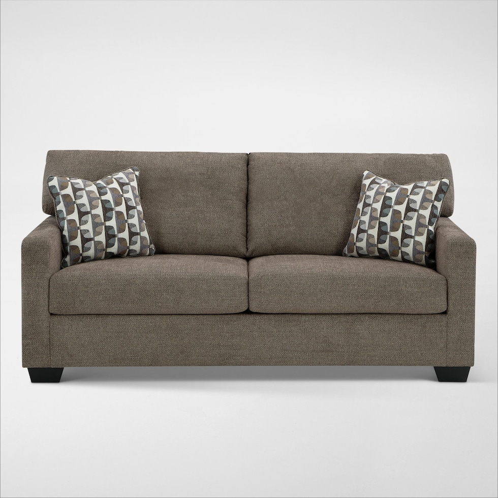 avelton dark brown sofa   