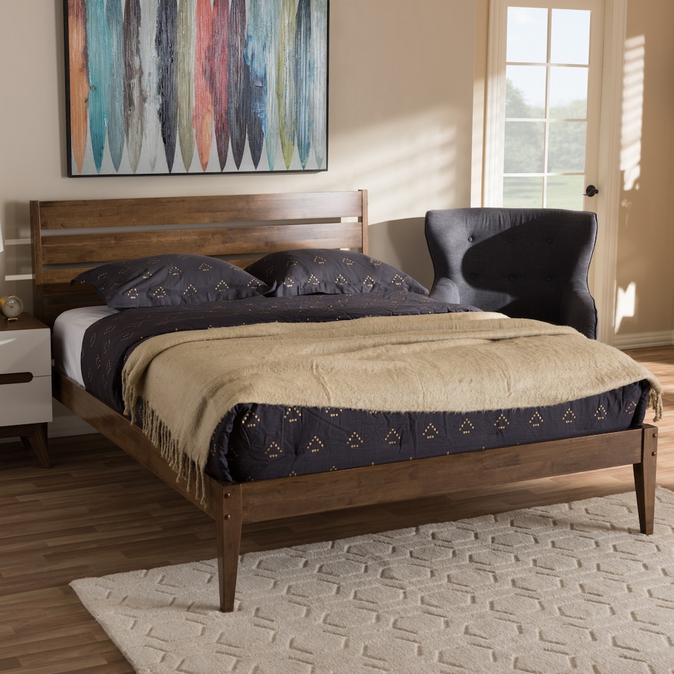 averie dark brown full bed   