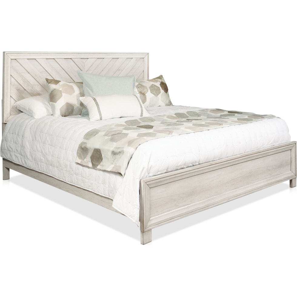 averill white queen bed   