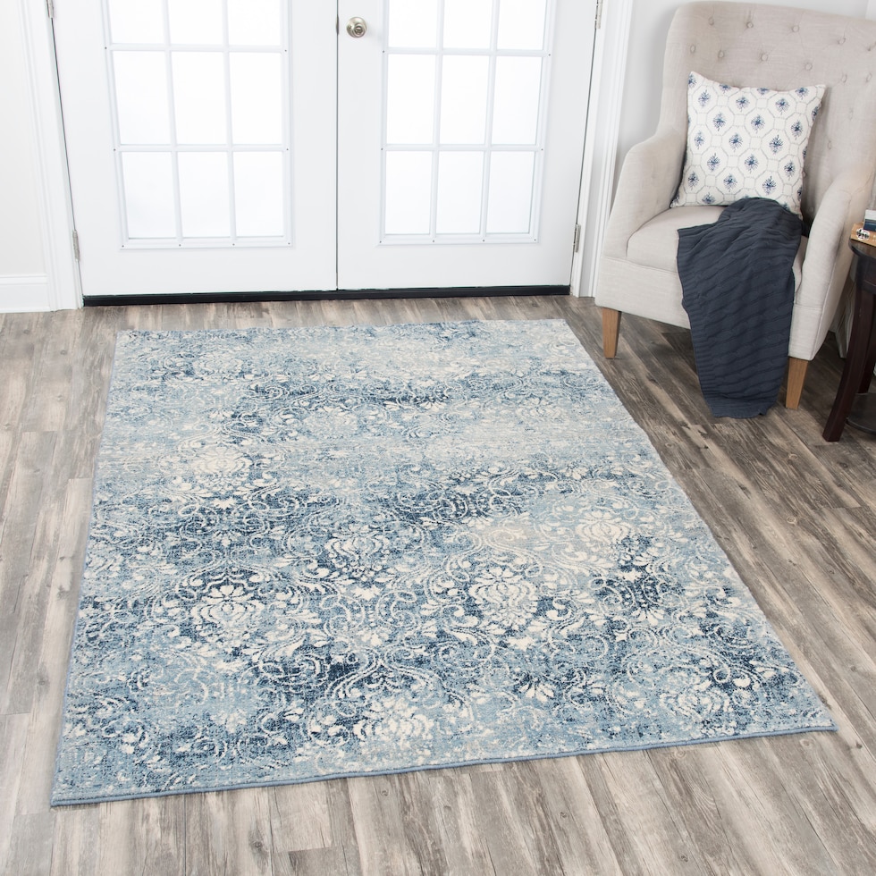 avielle blue area rug  x    