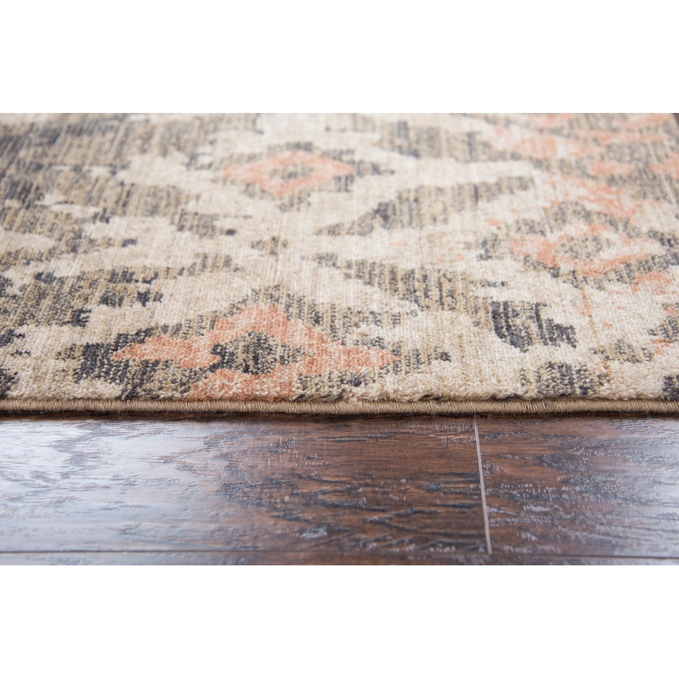 avielle dark brown area rug  x    