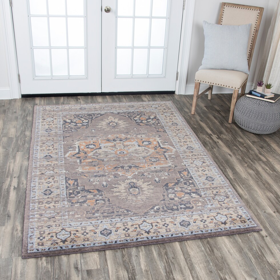 avielle gray area rug  x    