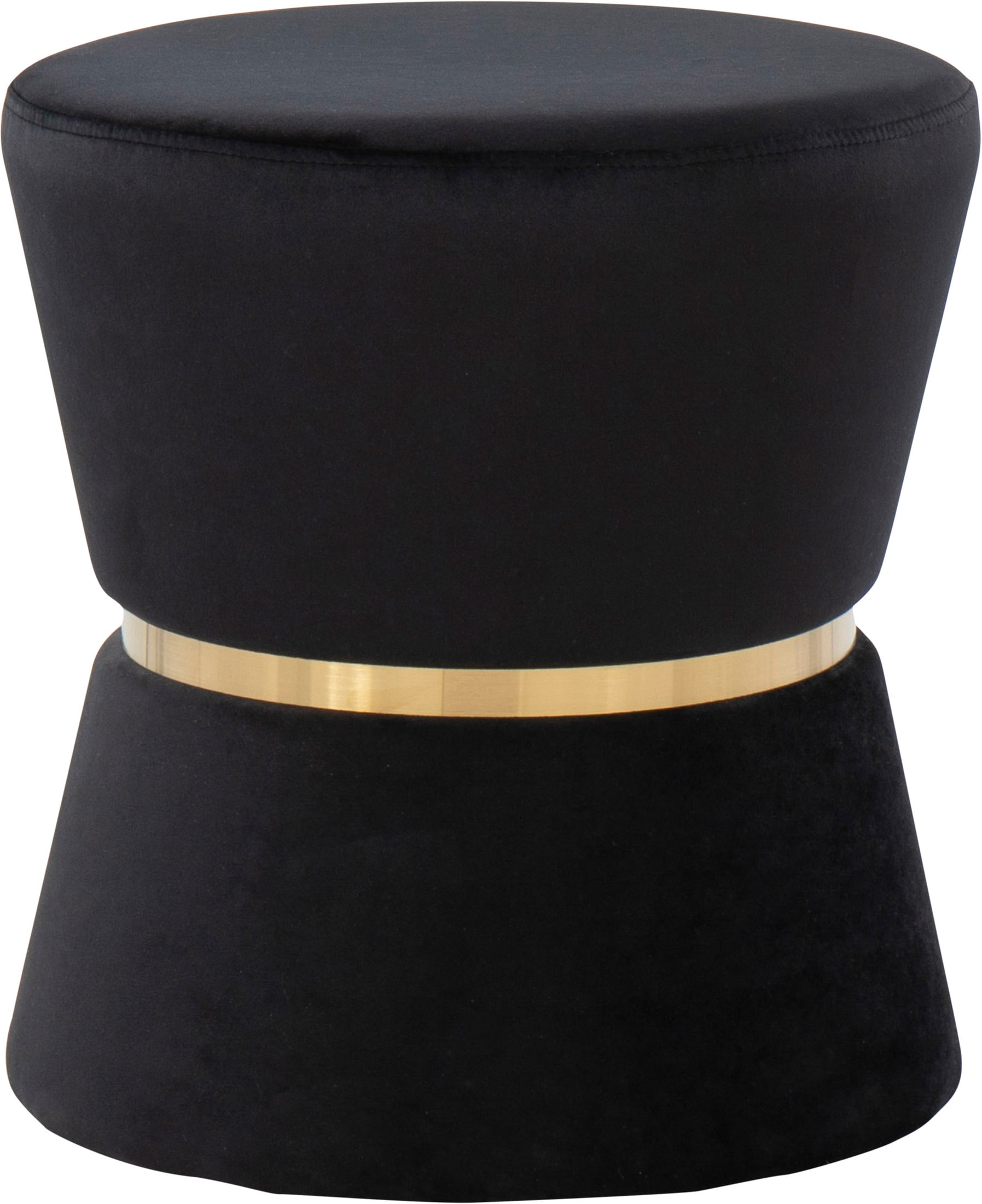 Avila Ottoman Black/Gold Value City Furniture