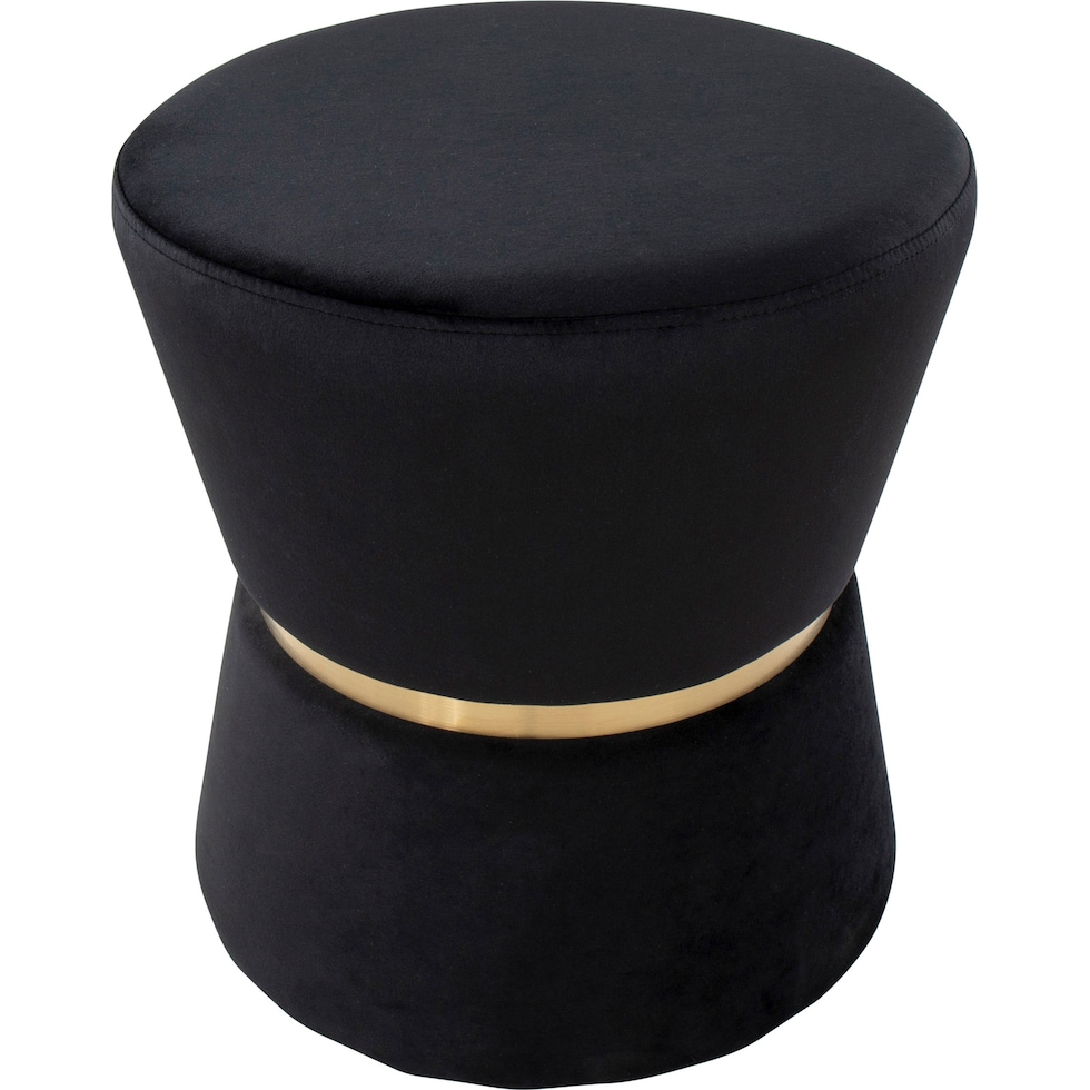 avila black ottoman   