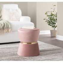 avila pink ottoman   