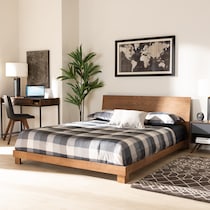 aviva dark brown queen bed   