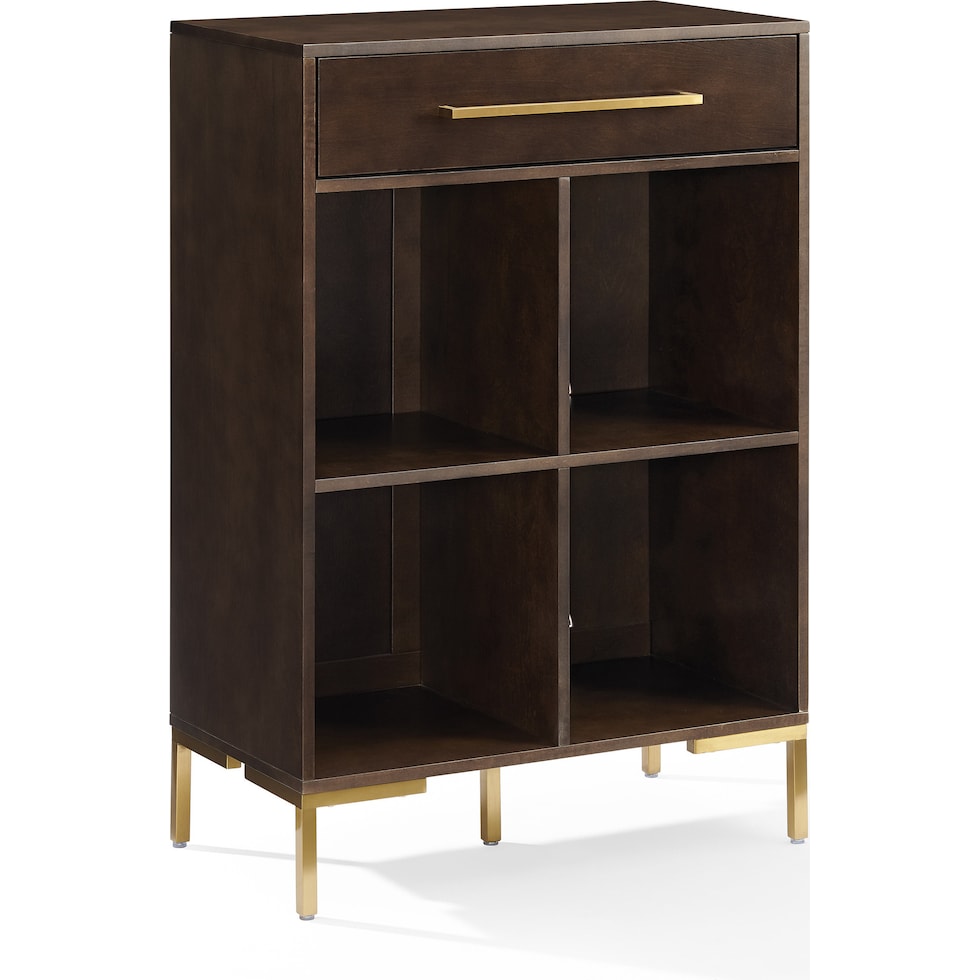 avni dark brown bookcase   