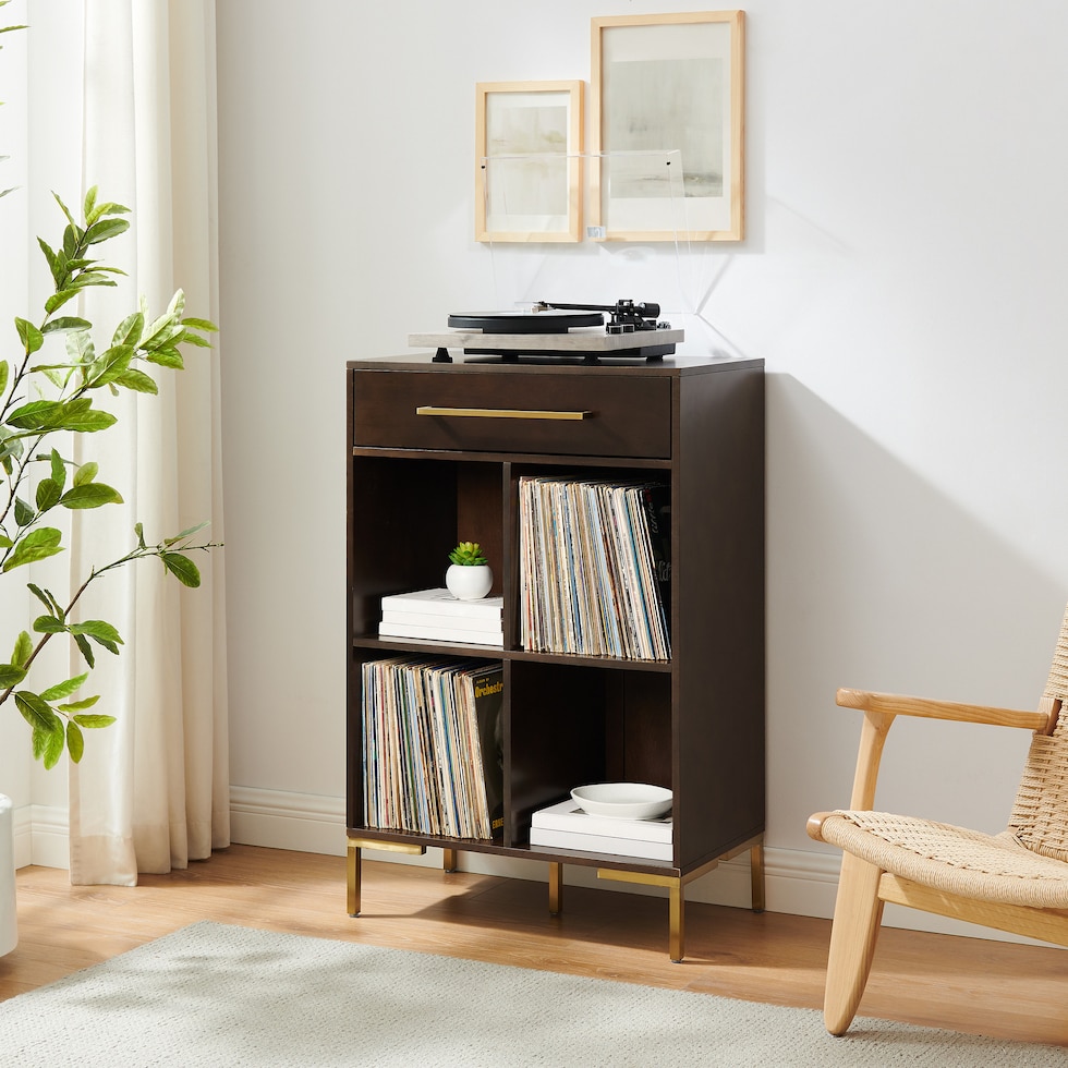 avni dark brown bookcase   