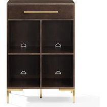 avni dark brown bookcase   